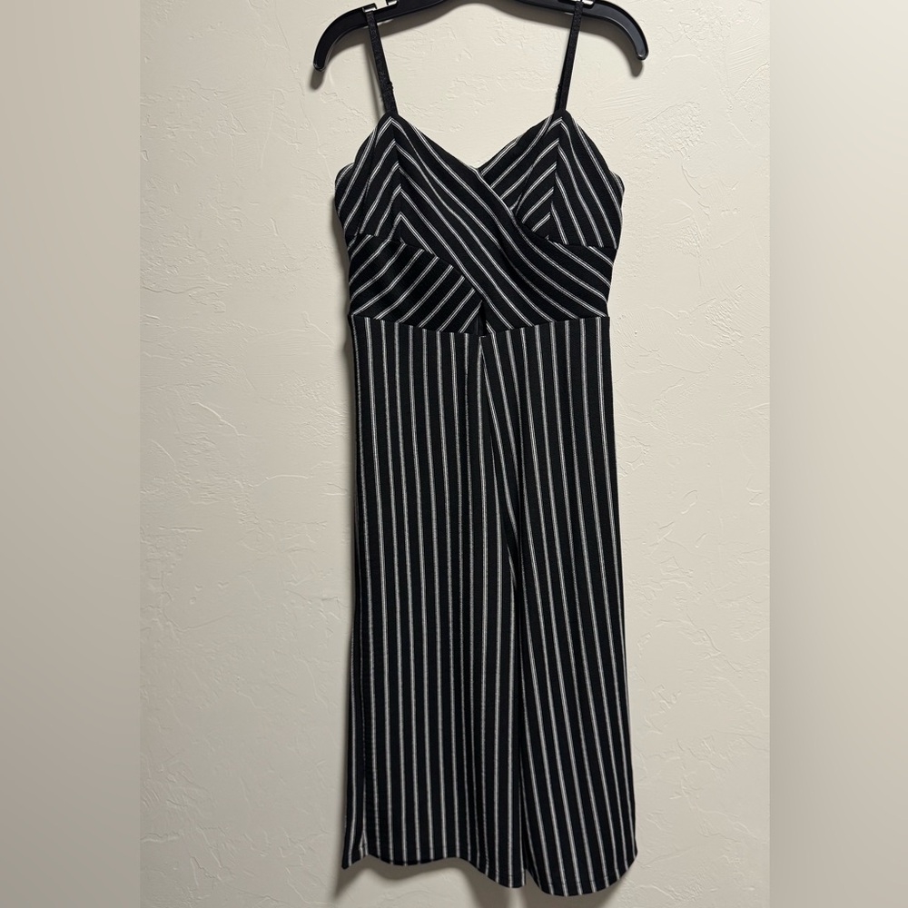 Black & White Striped Jumpsuit Size L